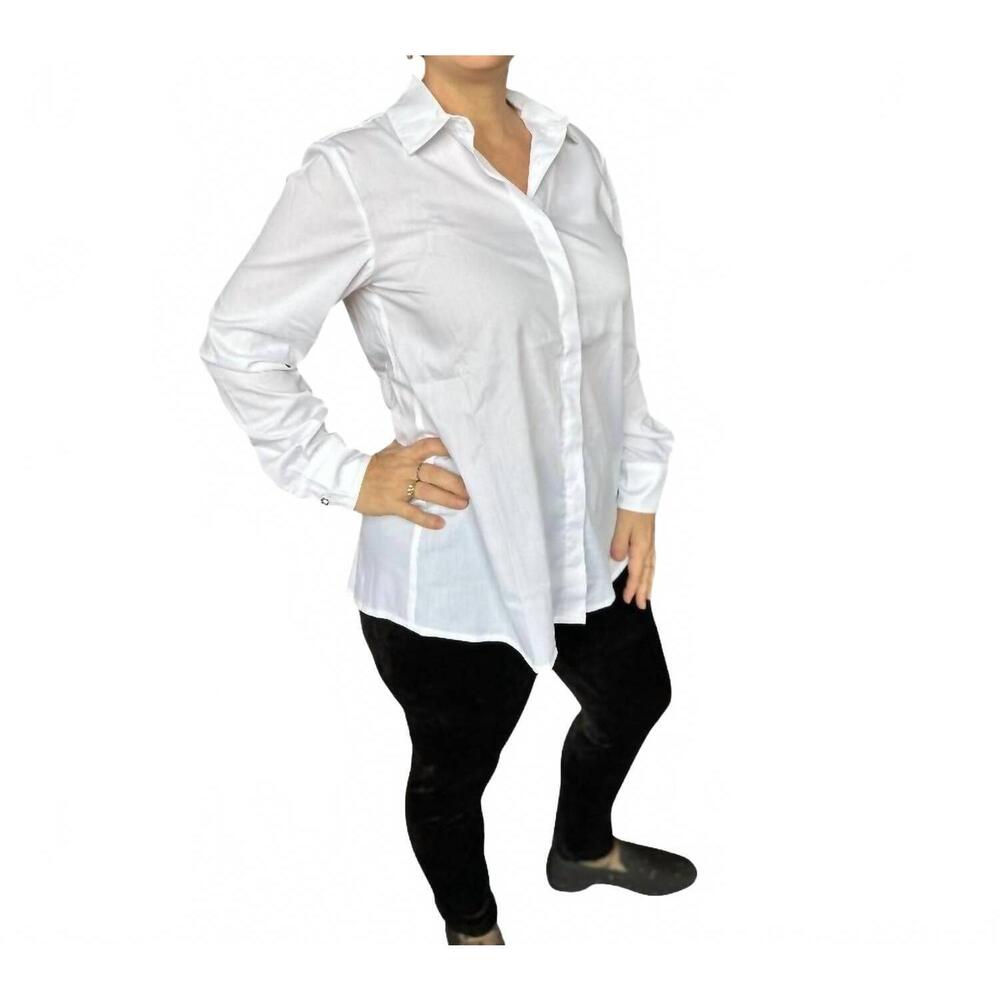 NEW ISLE rialto button down shirt in white